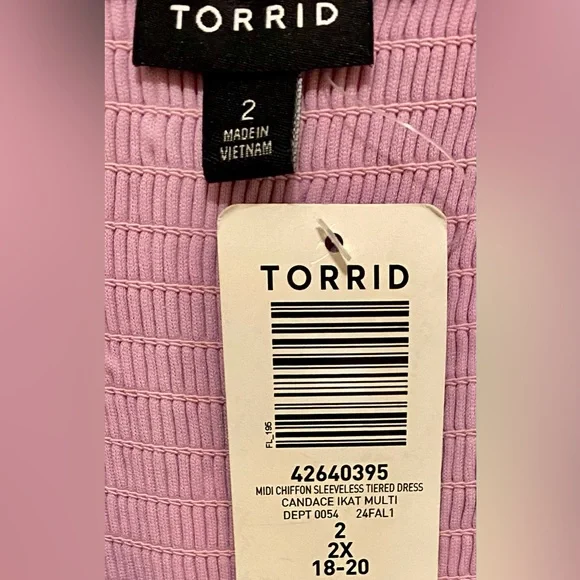 Torrid Midi Chiffon Sleeveless Tiered Dress - Size 2X - NWT! - Picture 6 of 10